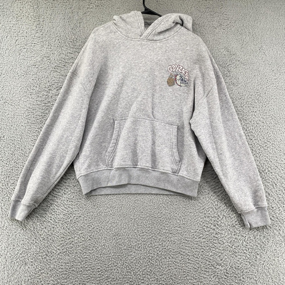 Gonzaga Bulldogs Hoodie Womens Small Gray Basketball Hollister Boxy Oversized